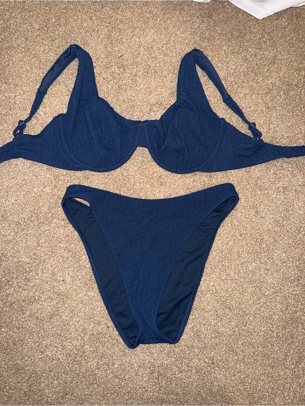 Abercrombie Curve Love Underwire Bikini Set - Navy